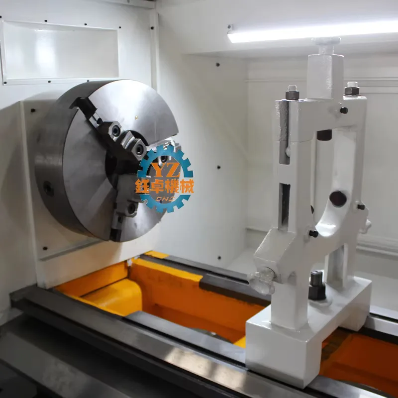 CK6180 سرير مسطح كبير من المعدن الثقيل يعمل بمخرطة CNC أدوات هاين