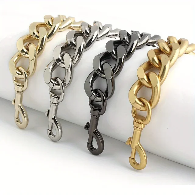 1PC wysokiej jakości torba na ramię typu crossbody metalowy gruby łańcuszek torba pod pachami pasek na ramię dekoracja rozszerzony łańcuszek aluminiowy