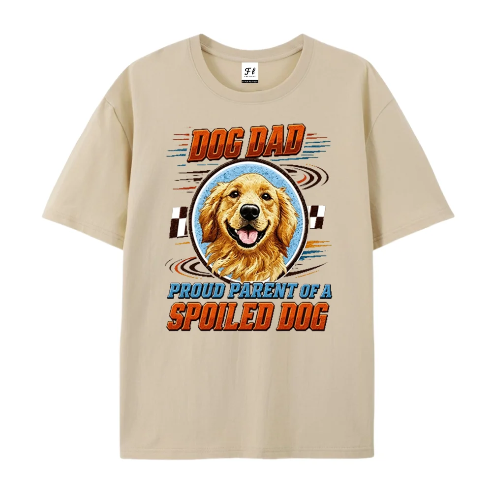 Personalized Dad Of A Spoiled Dog Shirt Custom Pet Portrait Tee Funny Trendy Gift For Dad Dog Cat Mom Pet OwnerPet's Day Gift