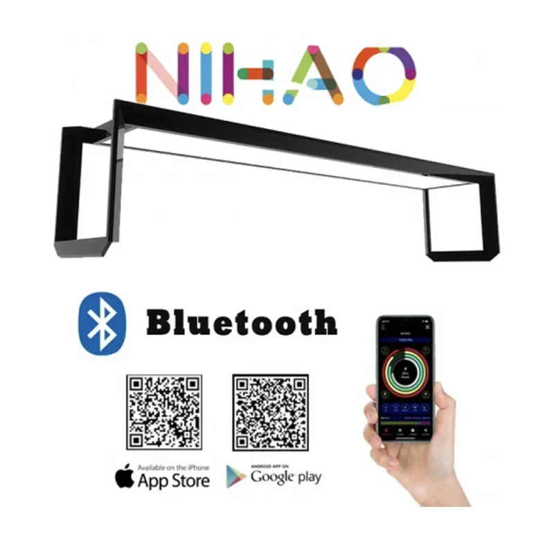 

MicMol NiHao Bluetooth / App Control Aquarium Lamp Full Color Freshwater Lamp Aquaculture WRGB 4K HD