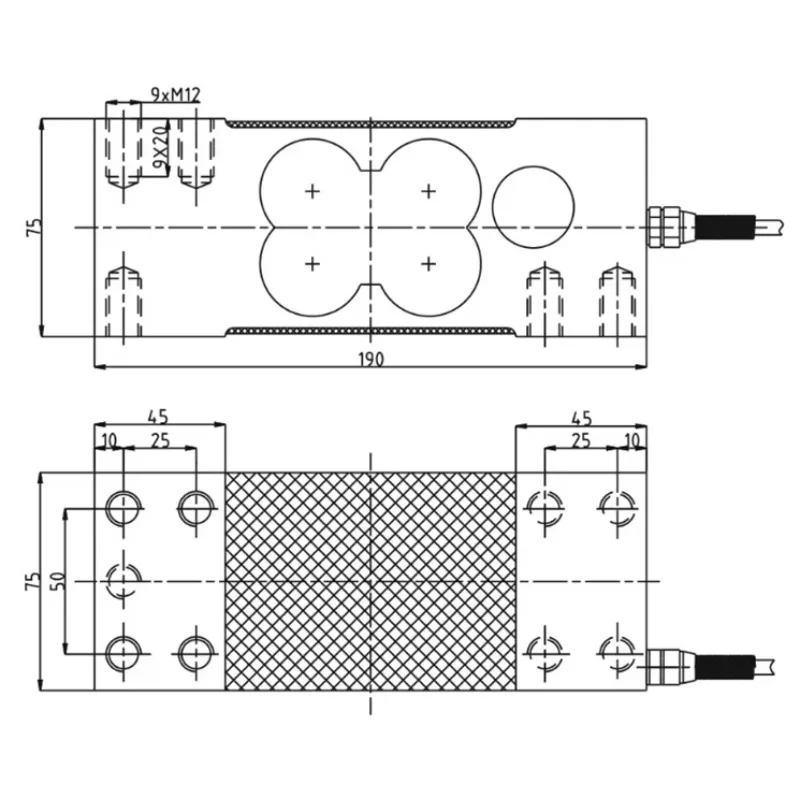 Sensor para escalas plataforma, ILB Load Cell, ILB300kg ILB200kg