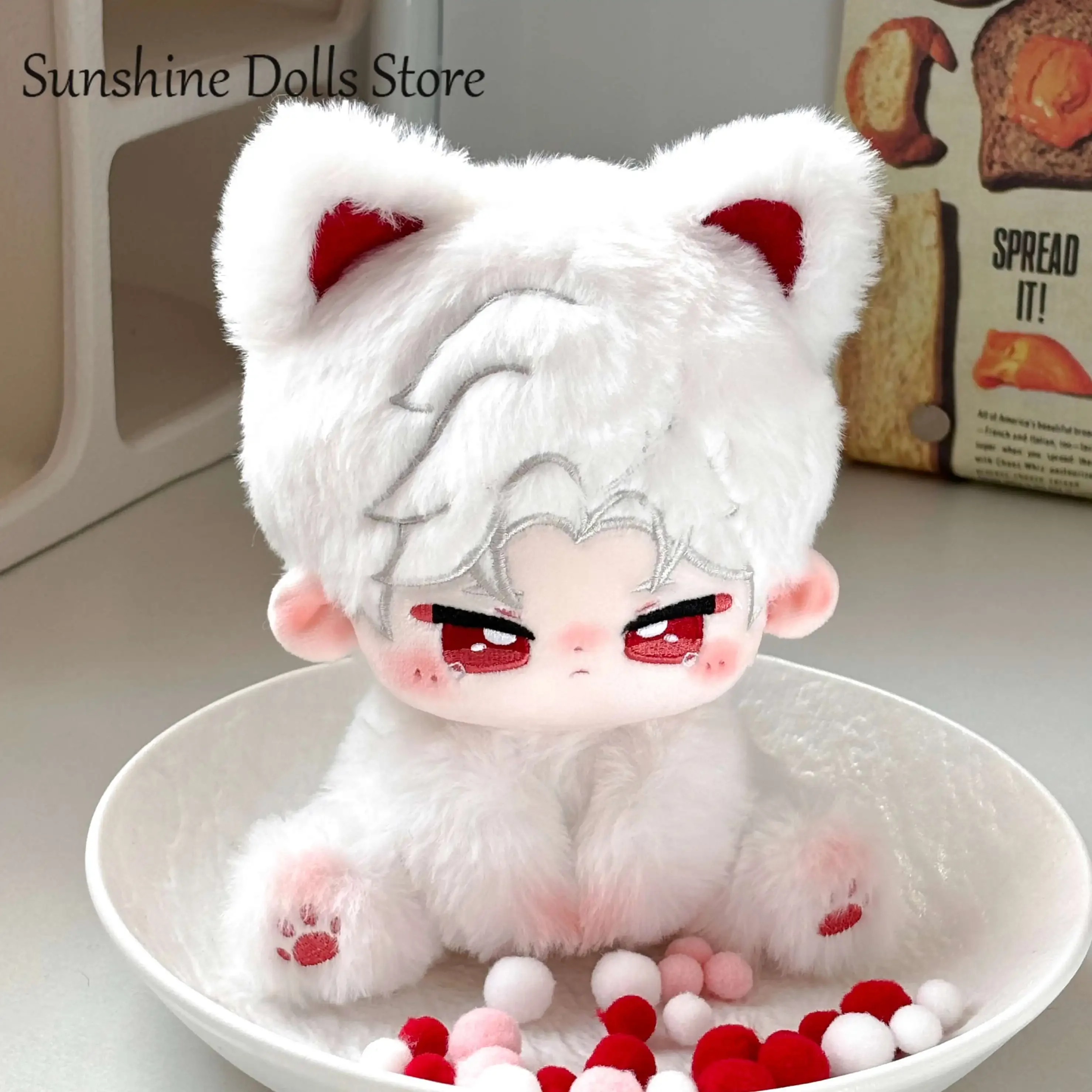 

15cm Anime Love and Deepspace Zayne Xavier Sylus Rafayel Monster Body Sitting posture Fluffy Dolls Maumet Puppet Mascot Gift