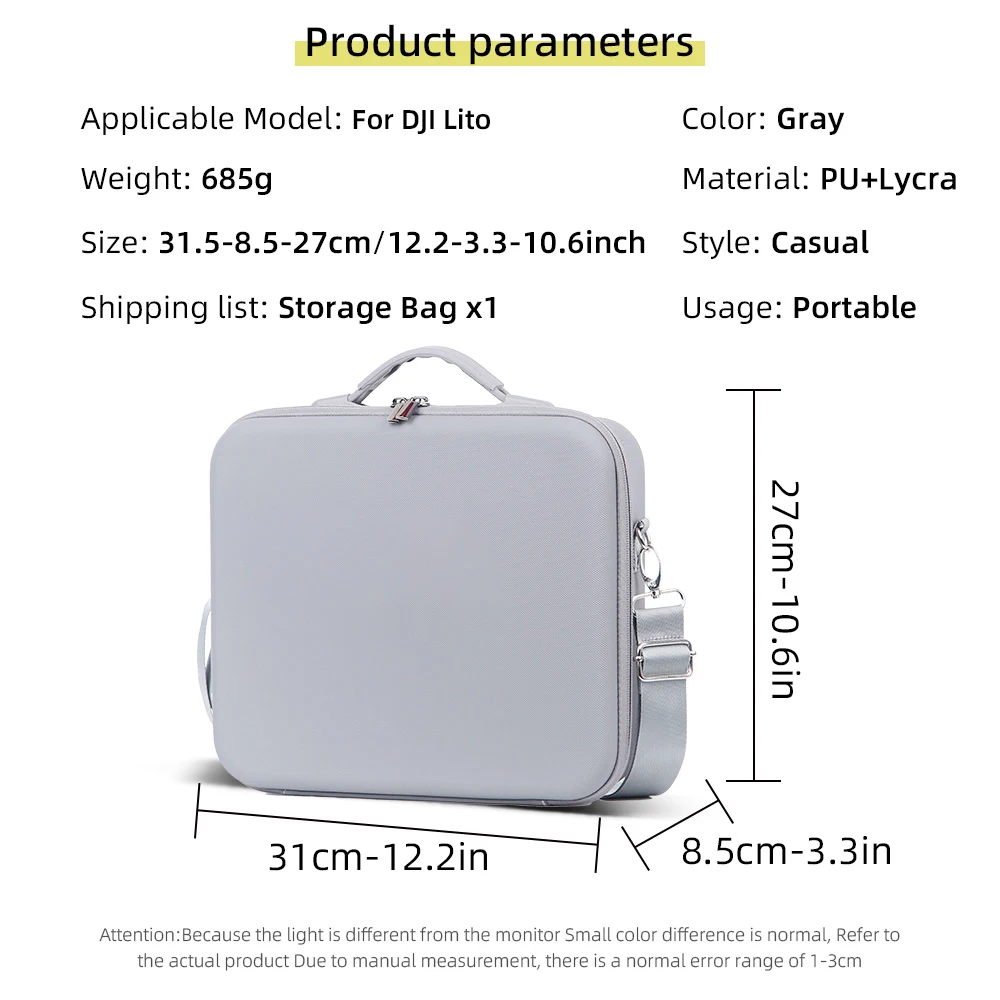 

Carrying Case for DJI Lito 1/X1 Fly More Combo Accessories, Portable EVA Storage Travel bag for DJI Lito 1/X1 Drone Accessories