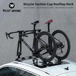 WEST BIKING Bicycle Carrier Car Racks Suction Cups Roof-Top Trunk Bike Roof Holder MTB Road Bike Quick Install Cycling Racks