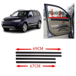 4 Pcs Inner Black Window Glass Rubber for Outlander 2007-2012 CW 5727A258 Protect Weather Strip for Peugeot 4007 Airtrek 2nd
