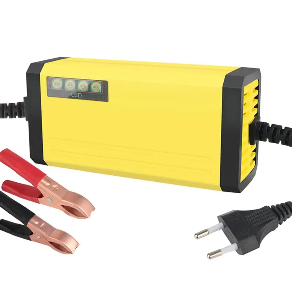 شاحن بطارية سيارة ودراجة نارية ، 12 فولت ، 2A ، شاشة عرض ليد ، مزود طاقة لإصلاح النبض ، مناسب للسيارة ، دراجة نارية ، M6w4