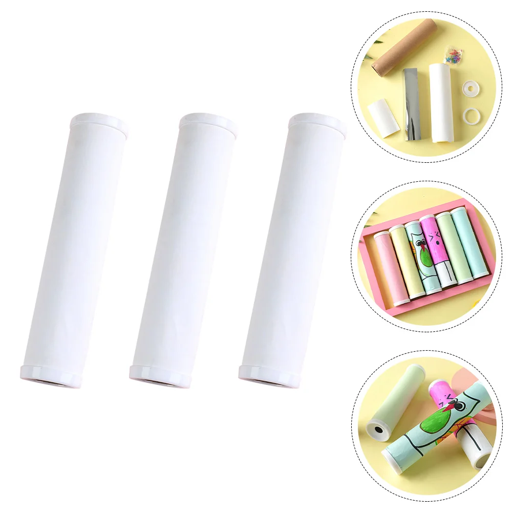 3 Pcs Kit Variety Kaleidoscope DIY Tools Kits Kids Materials Children Operation Toy Filler White