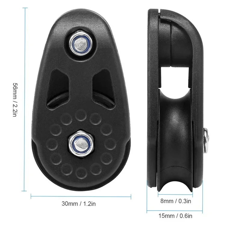 ลูกรอกเรือคายัค2ชิ้นทำจากไนลอนแข็งแรงทนทานป้องกัน UV สำหรับเรือยอชท์เรือแคนู