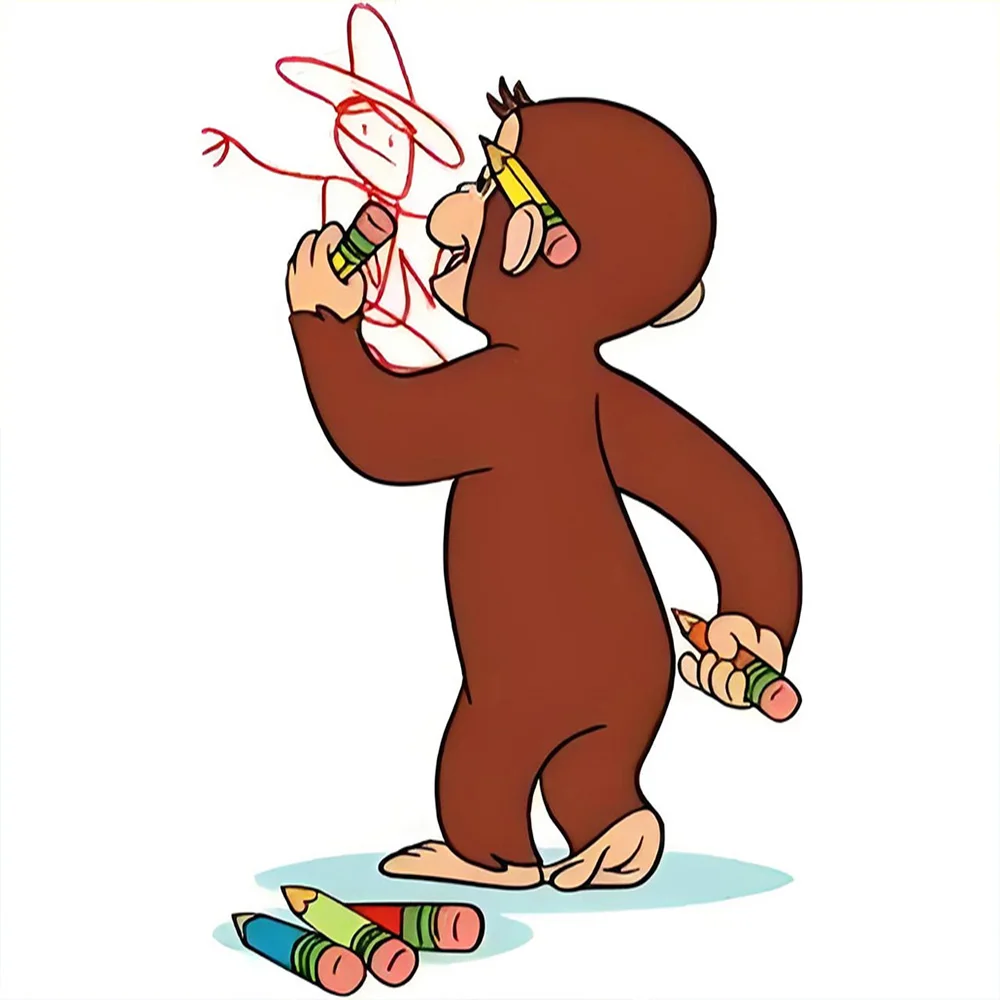 عيد ميلاد سعيد الكرتون جورج قرد خلفية الأطفال الأصفر موضوع التصوير الدعائم الحمام شنقا القماش التخصيص