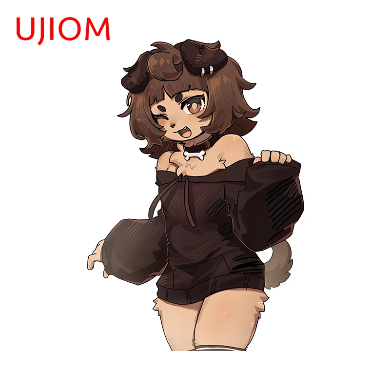 UJIOM Cute cartoon furry naklejki ścienne ciekawe naklejki do sypialni dla dzieci ładne, odporne na zarysowania akcesoria do okien drzwi domu