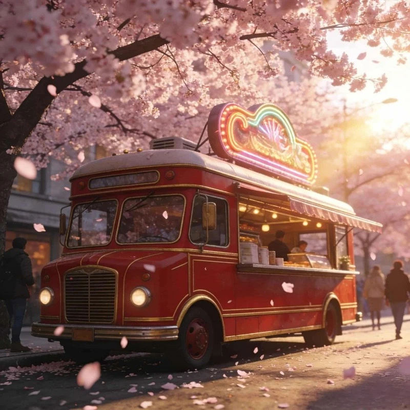 Food Trailer Stainless Steel Mobile Kitchen With Griddle Fryer Fridge Burger Hot Dog Sales Service Business Operation Customized