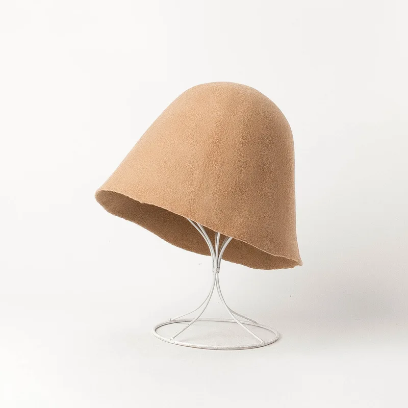 

Autumn Winter New Fashion Casual Simple Foldable Woolen Fisherman Hat Fedora Self-Closing Hat Felt Beggar Hat