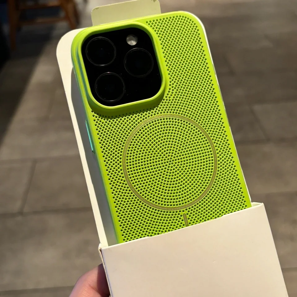 Funda magnética con malla de disipación para iPhone 17 Air 16 15 14 Plus 13 12 11 Pro Max con carga inalámbrica 6