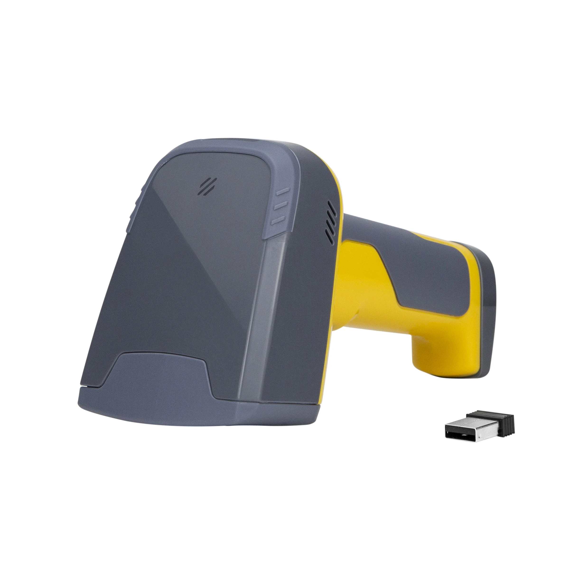 Long Range 2D Wireless Barcode Scanner 2.4G Cordless QR Code Reader 100 Meters Transmission Distance Outdoor USB Interface Stock