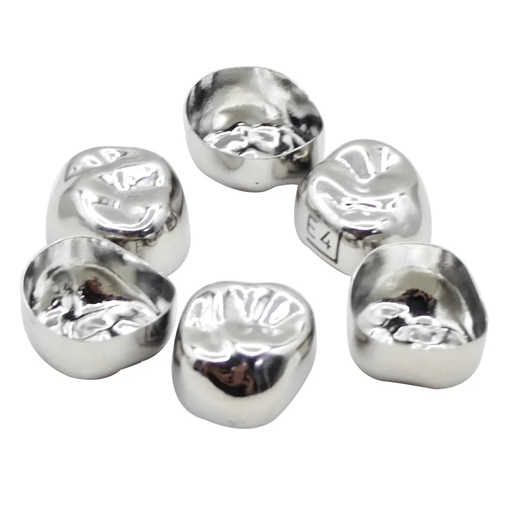 AG 48 Position Dental Temporary Crowns 5pcs/box Stainless Steel Pedo Molar Crown Refill Kit For Kids 1st 2nd Preformed Dentistry