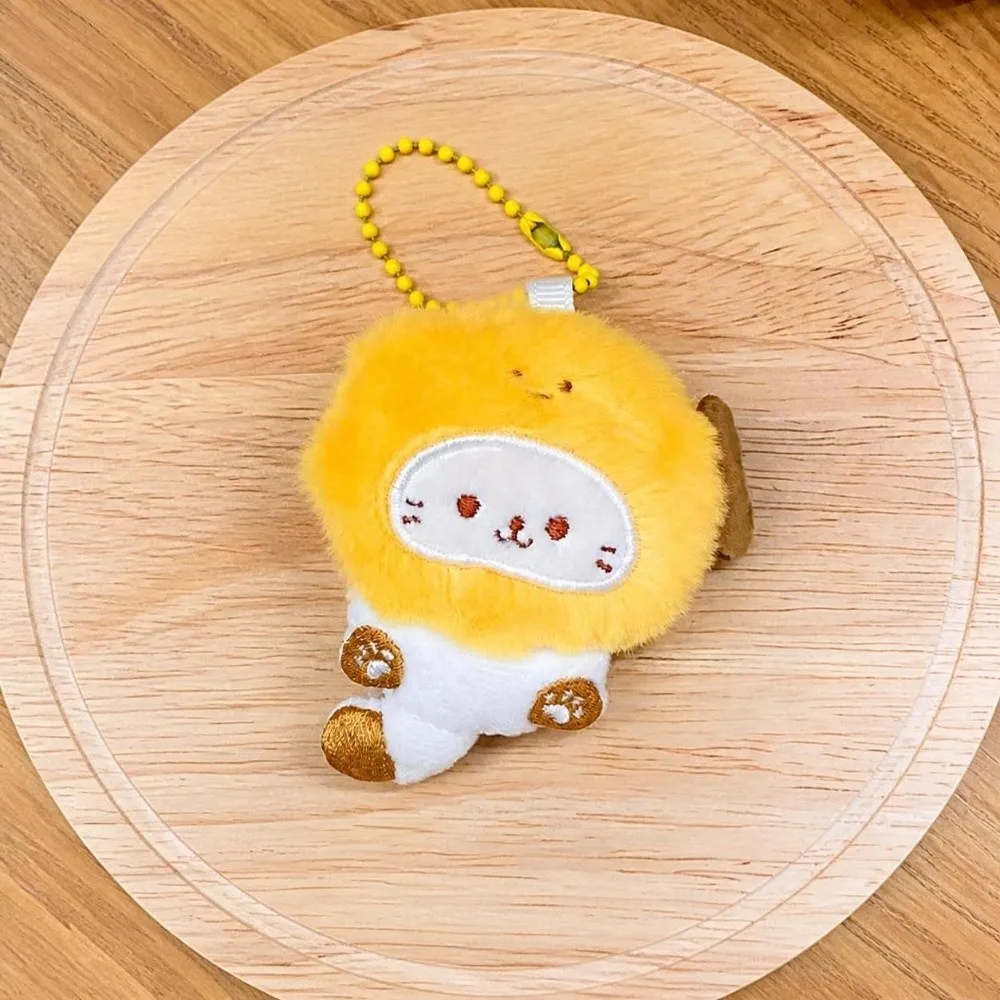 Cute Multicolor Cat Keychain Pendant Cartoon Cat Couples Sweet Kitten Keyring Soft Car Decoration Bag Ornament Gift