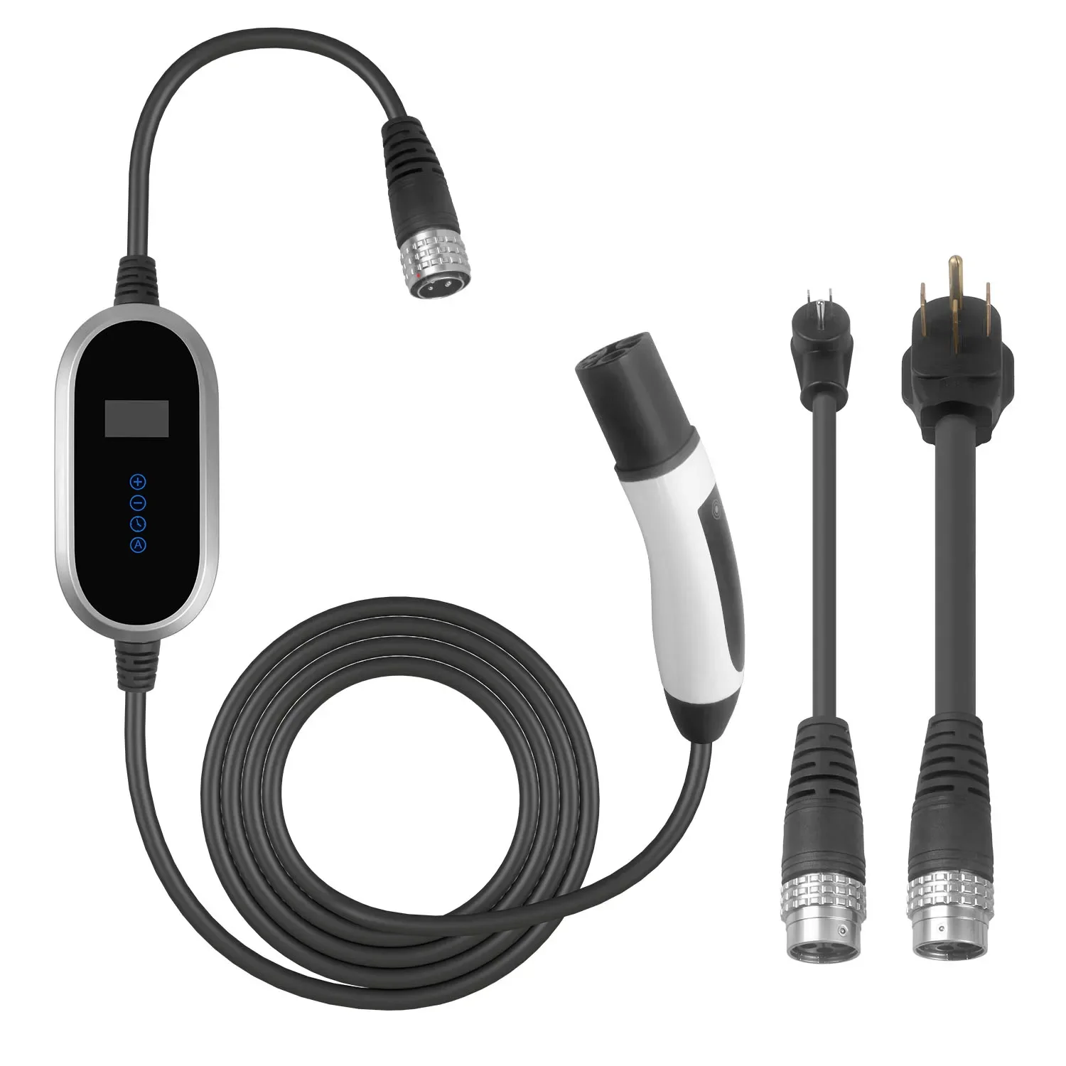 Intelligent Recognition Level 2 Electric Vehicle Charger 16ft EV Portable Charging Cable with NEMA 14-50/5-15 Plug