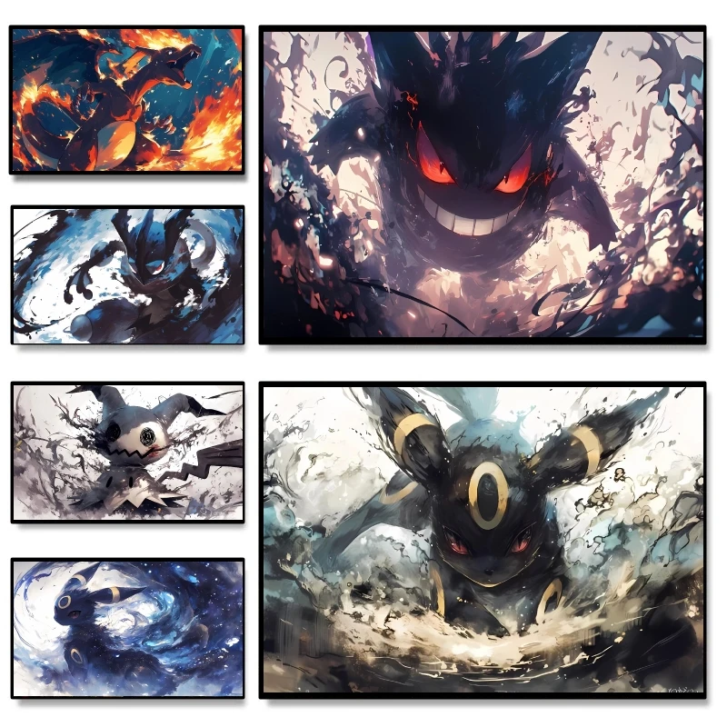 

Canvas Artwork Painting Pokemon Eevee Poster Festival Gifts Home Decoration Wall Art Pictures Modern Living Room Bedroom Decor