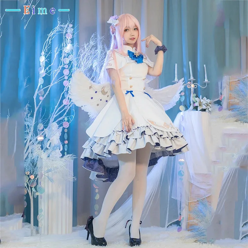 

Сиси 2233Game Blue Archive Misono Mika Косплей Костюм Женское Милое Белое Платье Хэллоуин Вечеринка Костюм Аниме Наряды На Заказ