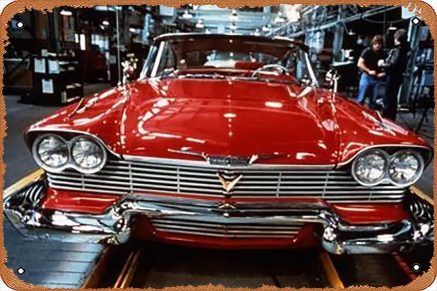1a, Metallblechschild – CHRISTINE, 1983, direkt von JOHN CARPENTER (Foto) – Poster, Metallplakette für Café, Bar, Zuhause, Wanddekoration – Aluminium