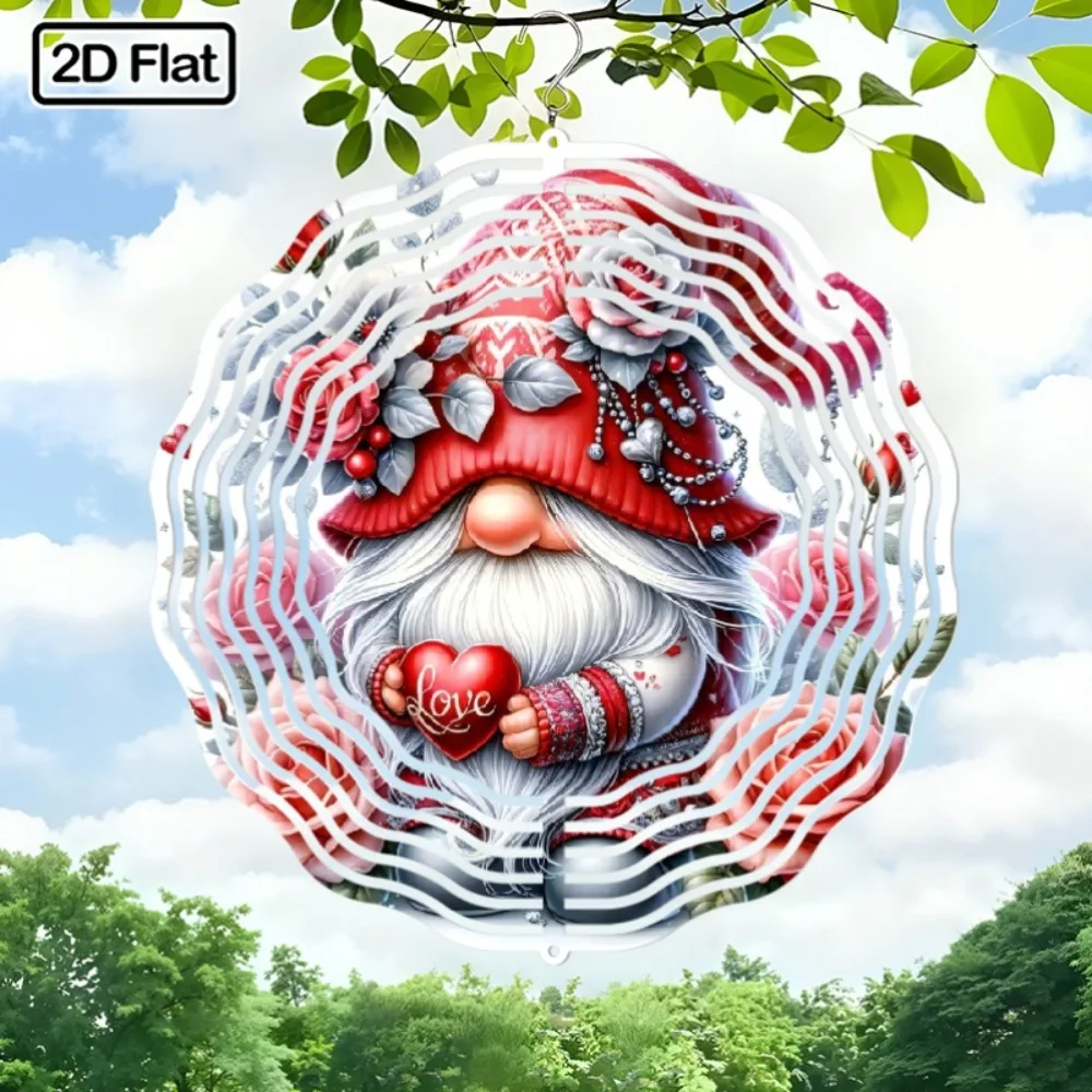 

Металлический 3D-спиннер для сада, вращающийся подвесной декор для двора, уличное украшение