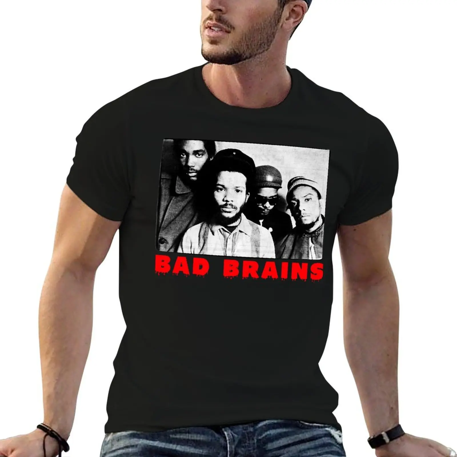 

Bád bráins púnk T-Shirt anime t shirts oversize t shirt man cotton T-Shirt