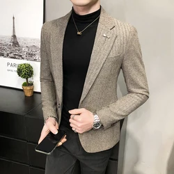 2023 abbigliamento di marca blazer da lavoro Slim Fit di alta qualità da uomo/giacche da uomo per il tempo libero cappotto da uomo per il tempo libero primaverile S-3XL