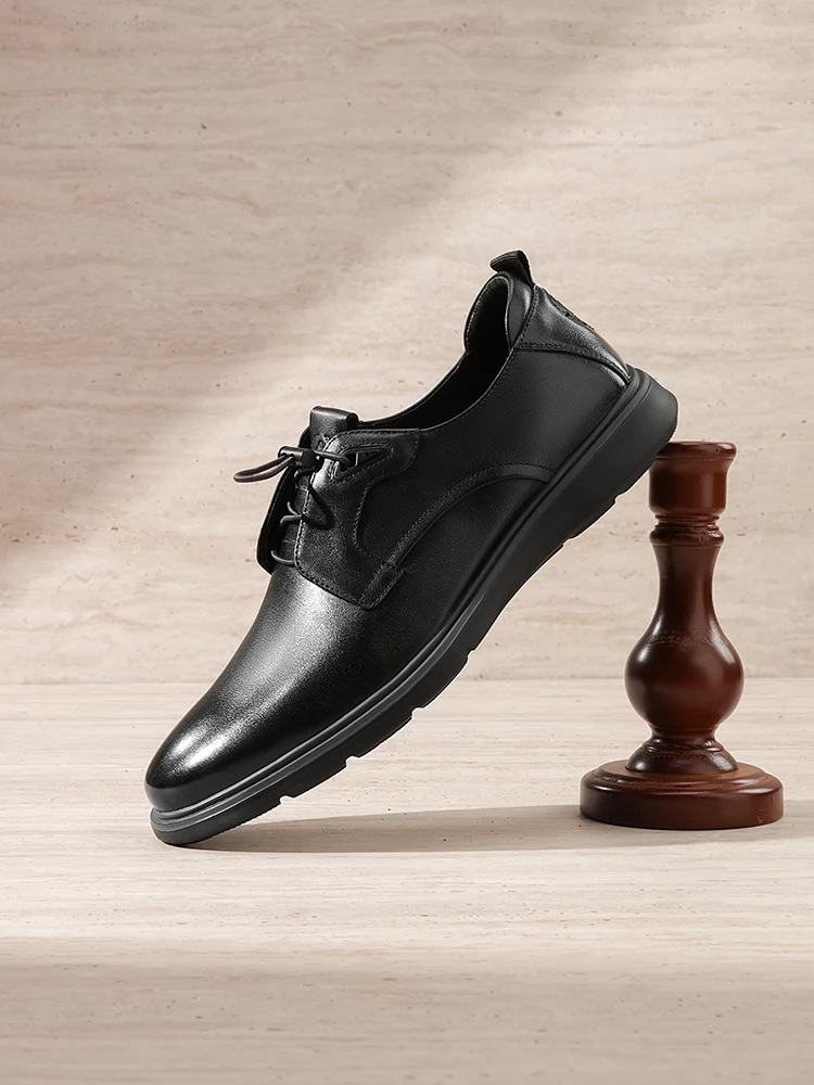 أحذية جلدية رجالية أنيقة من أوكانج، أحذية رسمية ذات نعل ناعم ومقدمة مدببة، شحن من المتجر، تصميم جديد للخريف، أزياء شبابية عصرية #1