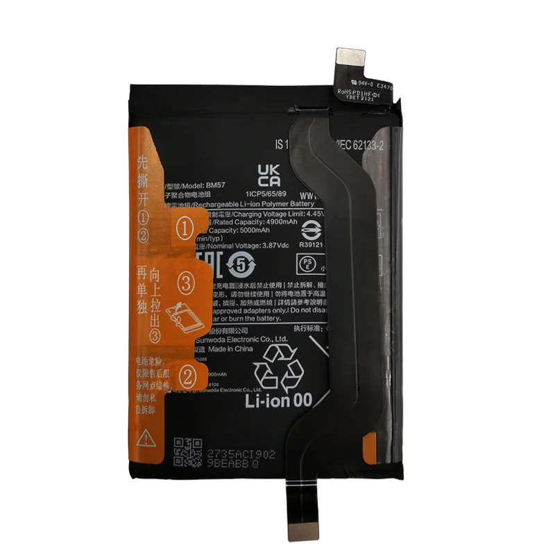 100% NEW Battery BM57 For Xiaomi Poco X3 GT Redmi Note10 Pro 5000mAh Phone Battery Batteries Bateria Batterij+Tools