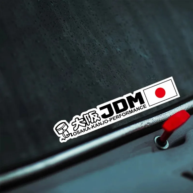 Adesivo Estilo JDM de Osaka Kansai, Decalque de Vinil à Prova d'Água com a Bandeira do Japão para Janela e Para-choque de Carro