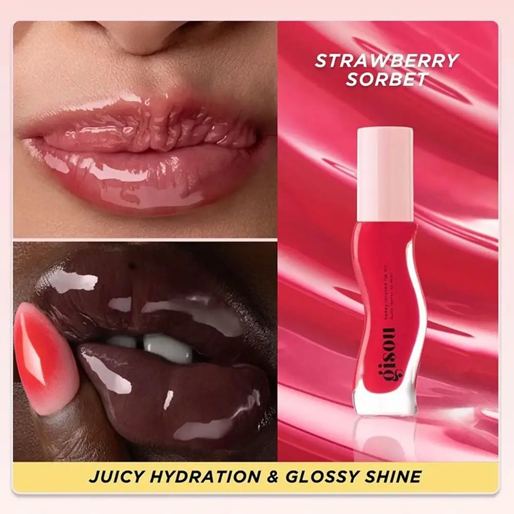 Huile de Protection des lèvres au miel, eau légère, Essence de miel, huile pour les lèvres, hydratant longue durée, scintillant fruité, brillant exfoliant, soin des lèvres