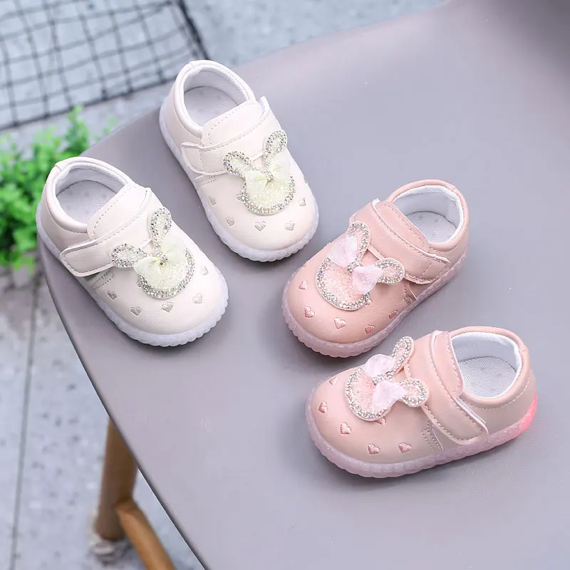 Trendy Walkers Fashionversatile Comfort Baby Shoes Soft Sole Anti Slip Simple Baby Girl Shoe Light Cute Cartoon Leather Shoes