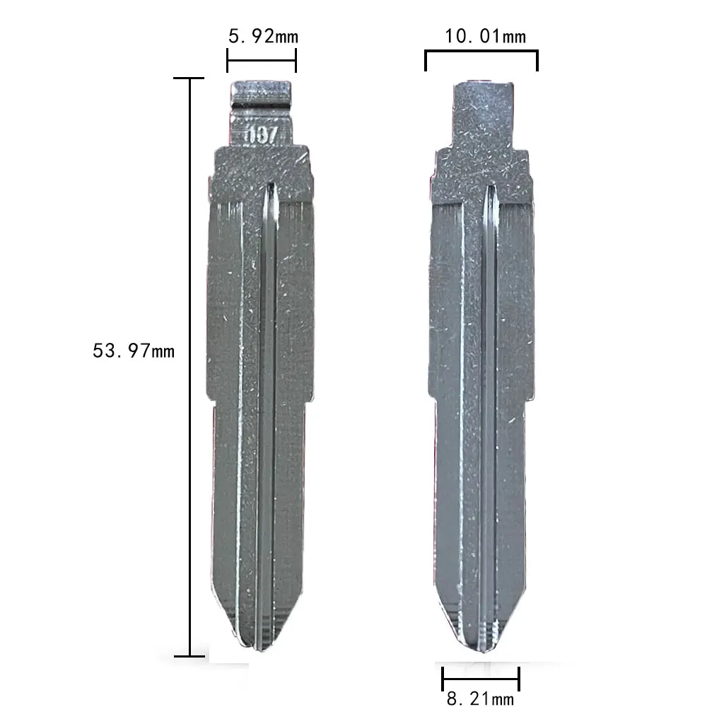 10pcs 137# HYN10 Metal Uncut Blank Flip Remote Key Blade for Ssangyong for Keydiy KD Xhorse VVDI JMD Remote Car Key Blank