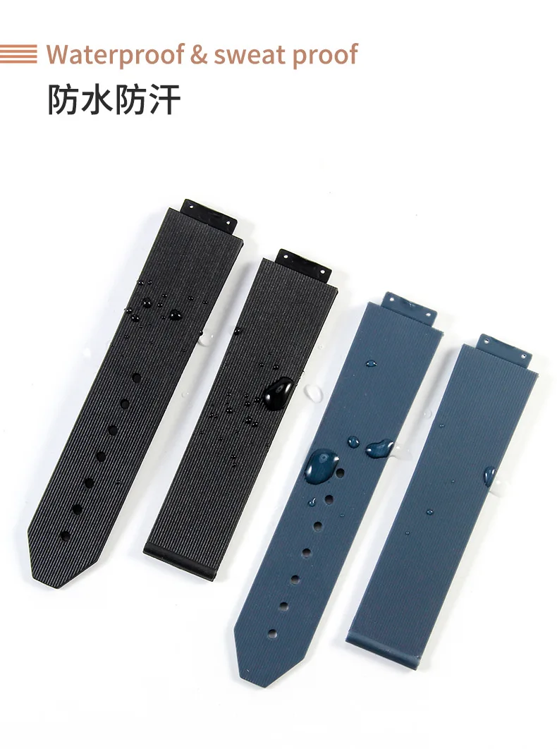 13x20 16x21 16x23 19x26mm für Hublot Big Bang Classic Fusion Uhrenarmband Gummiband Herren Damen Armband Ersatzzubehör – Detail 16