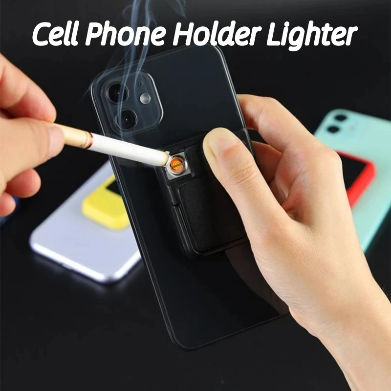 New Tungsten Wire Coil Flameless USB Charging Portable Phone Holder Windproof Metal Outdoor Camping Cigar Lighter Creative Gifts