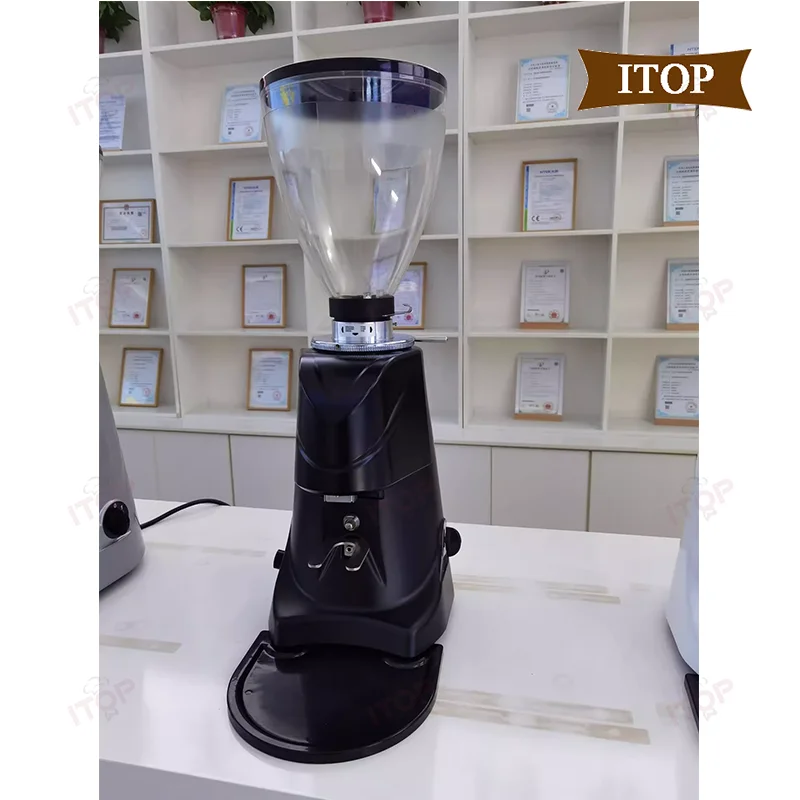 ITOP AFS60 Commercial Electric Grinder Straight Out Type Espresso Bean Grinder Flat Knife 64mm Coffee Miller 110V 220V