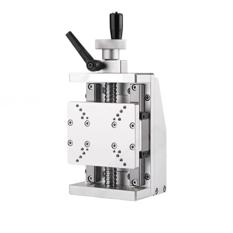 Manual Hand-cranked Slide Table Lead Screw Guide Rail Platform Fine-tuning Worktable Heavy-duty Precision Linear Table