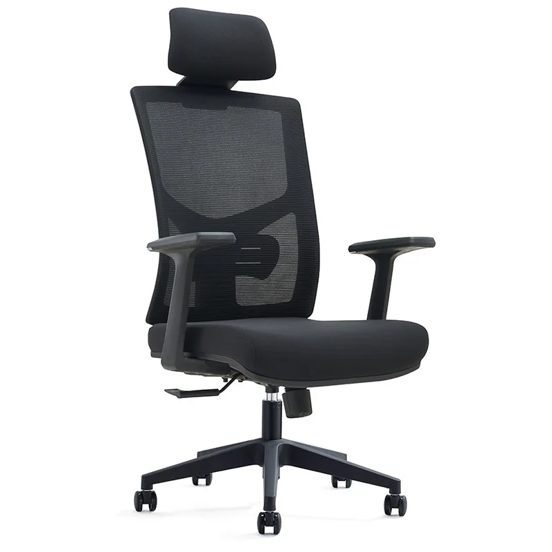 Cadeira de escritório giratória com altura ajustável, cadeira ergonómica para secretária, ideal para salas de reunião e uso doméstico.