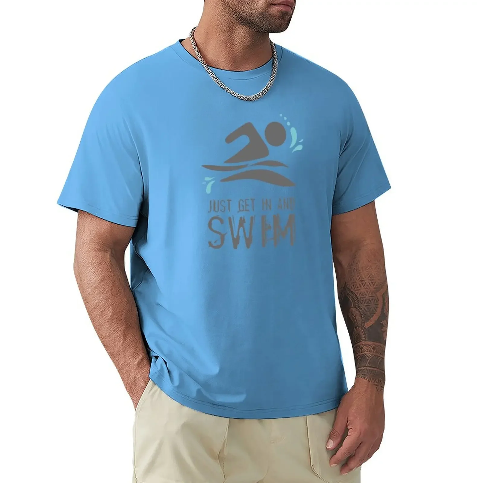 y2k short sleeves t shirt Wild open water swimming, winter bathers. Born to Swim for swimmer lovers. pure cotton tops streetwear