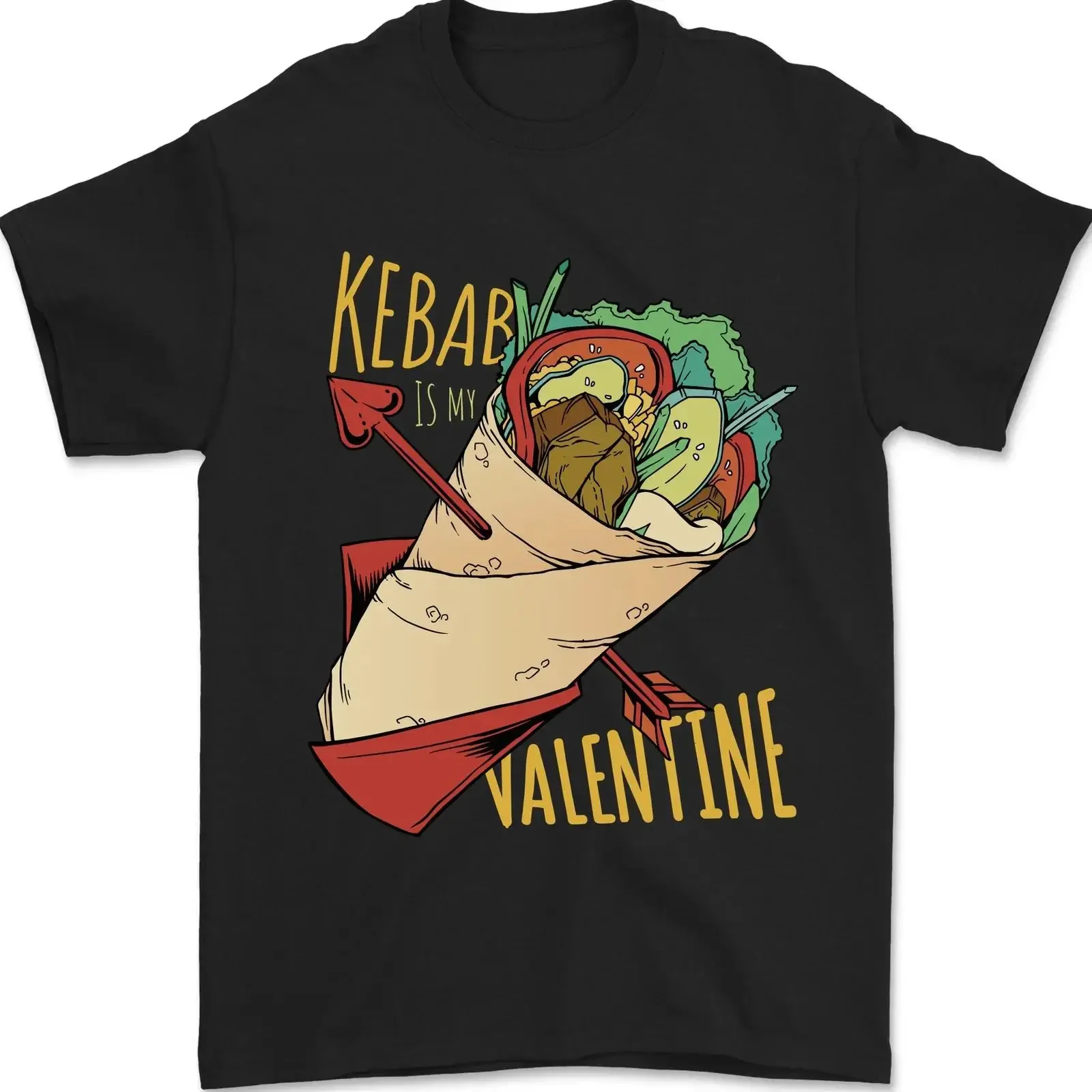 Anti Valentinstag Singles Day Kebab Herren T Shirt 100 Baumwolle vintage Washed homme Casual Top For Everyday Wear Comfortable