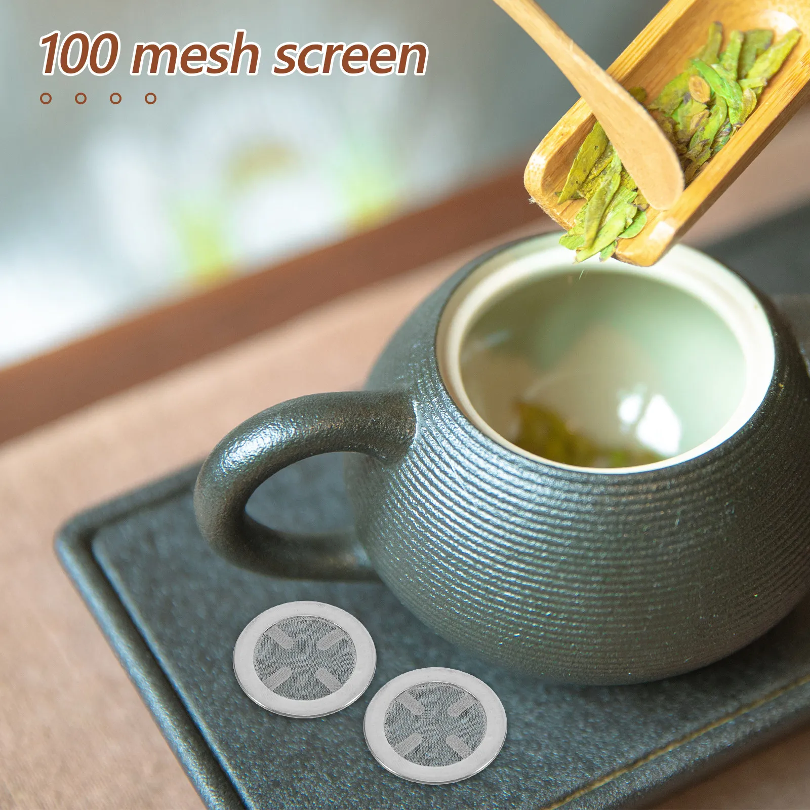 10Pcs Stainless Steel Tea Infuser Small Compact Reusable Mesh Strainer for Loose Leaf Tea Brewing Travel Cup Teapot Accessories