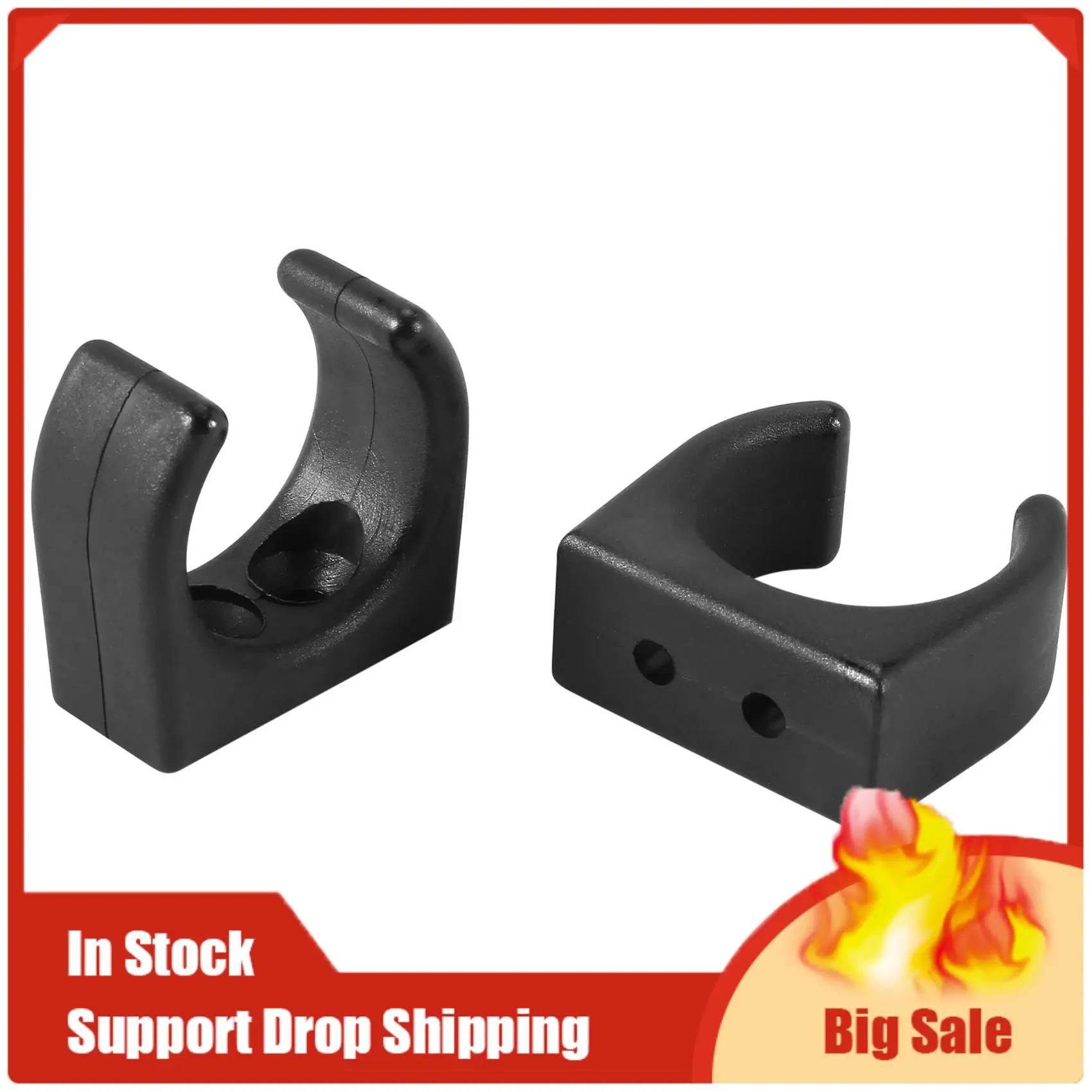 A35f novo 2 pçs clipe de escada de náilon barco gancho clipe para tamanho 1-1/4 Polegada diâmetro por conjunto uv acessórios marinhos iate barco