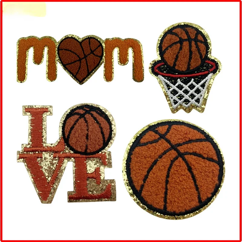 Baseball Softball Volleyball Football Patches Towel Embroidery Chenille Patch Ironing Paste Cloth Paste Clothing Bag Accessories