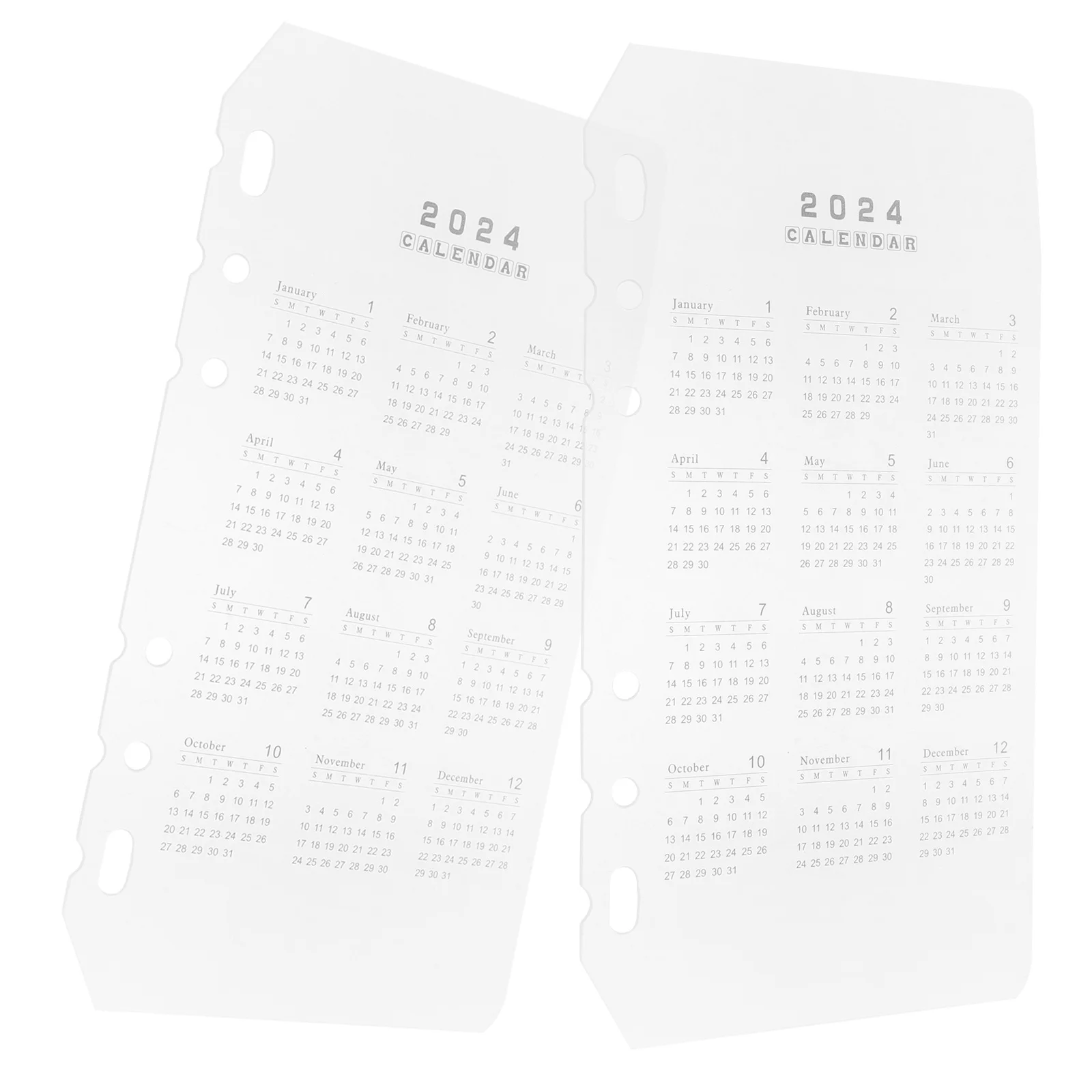 Divisor de calendario, pantalla transparente, Material Pp, divisores portátiles para cuaderno, separadores de carpetas reemplazables, suministro diario de libros, 2 uds.