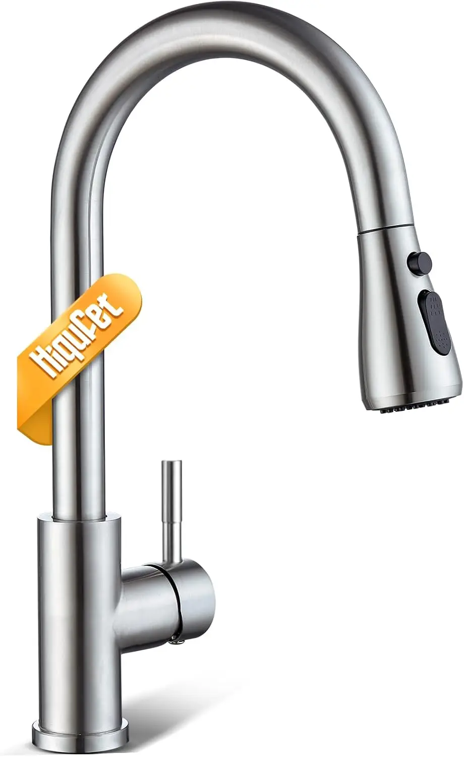 

Kitchen Faucet with Pull Down Sprayer, Brushed Nickel High Arc Single Handle Kitchen Sink Faucet for Pot Filler, Stainless Steel