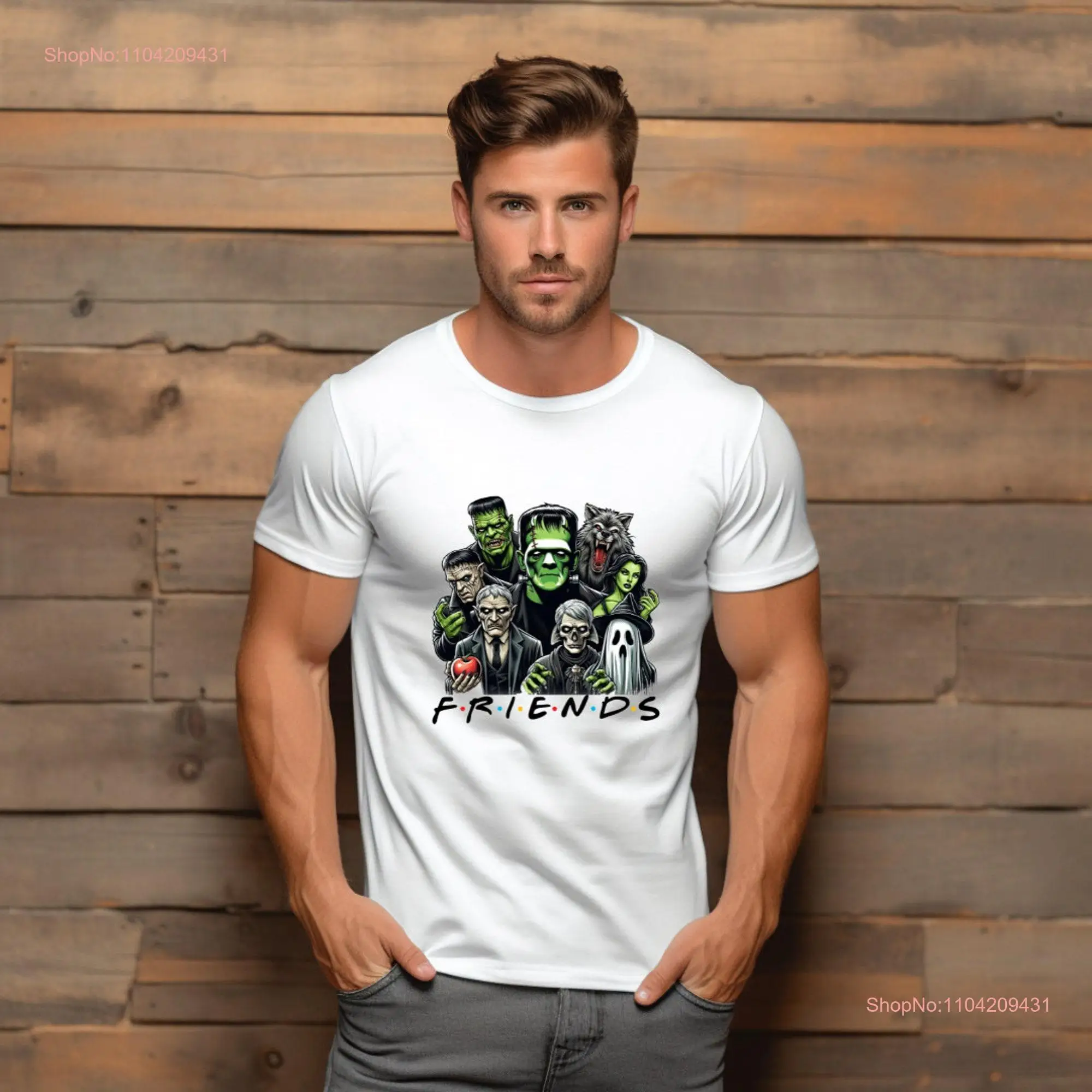 Esqueleto SVG File Friends for Cricut Diseños de camisetas Halloween PNG Temporada espeluznante Mangas largas o cortas