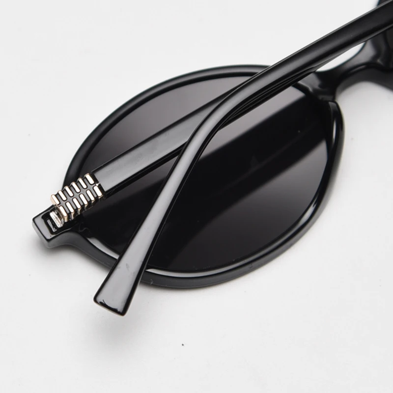 Peekaboo Kleine runde Sonnenbrille, polarisiert, für Herren, koreanischer Stil, Unisex, ovale Sonnenbrille für Damen, Retro, Vintage, TR90, Acetat, für Herren – Detail 14