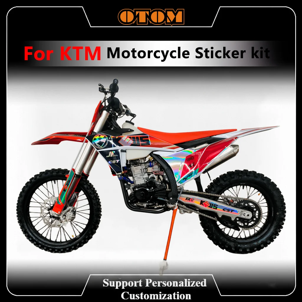 

OTOM Мотокросс Полная графика Наклейки Набор наклеек для KTM SX SXF EXC XCW 2023-2025 Набор голографических наклеек против царапин