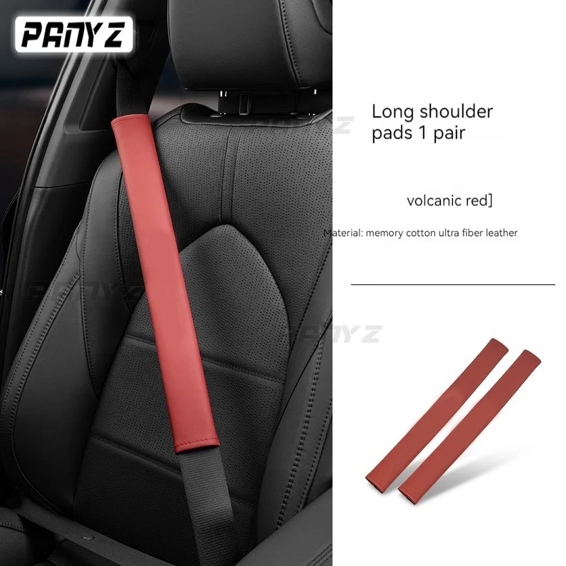Universal Car seat belt PU Leather Safety Belt Shoulder Cover Breathable Protection For Audi Benz Toyota Honda VW KIA  Tesla