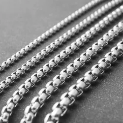 YQ 316L Stainless Steel Chain Necklace For Men Women Jewelry Pendant Accessories 3 Color